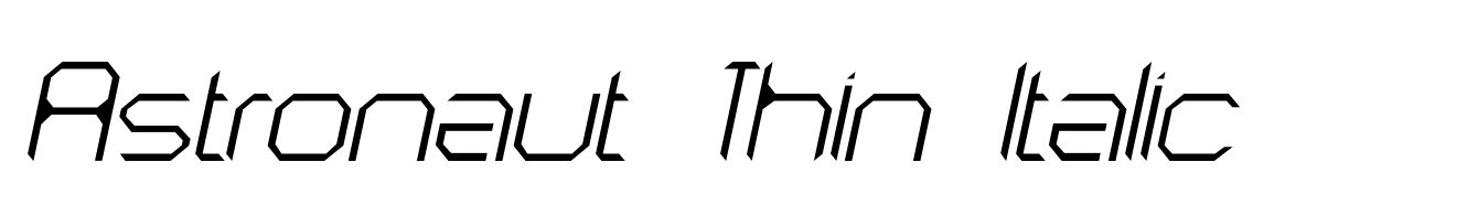 Astronaut Thin Italic